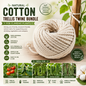Natural Cotton Trellis Twine Bundle for Climbing Plants 10Mts | Eco-Friendly Garden Support Thread