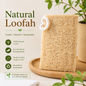 🌿 Natural Loofah Body Scrubber – Eco-Friendly Bath Sponge