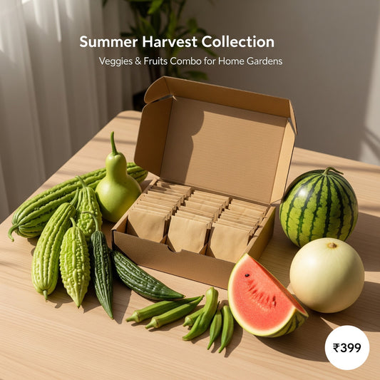 Summer Harvest Collection – Veggies & Fruits Seed Combo (7 Varieties)